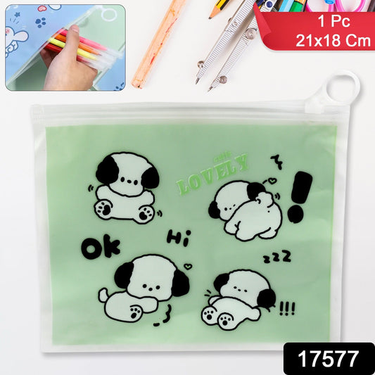 Reusable Multipurpose Pouch Pen Stationary Case Travel, (1 Pc/ Mix Design)