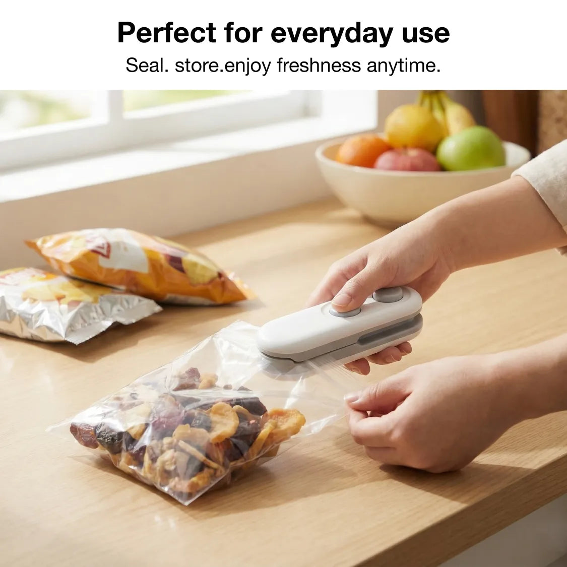 Mini Bag Sealer, 2 in 1 Seal & Cutter Heat Sealers - comparison shot