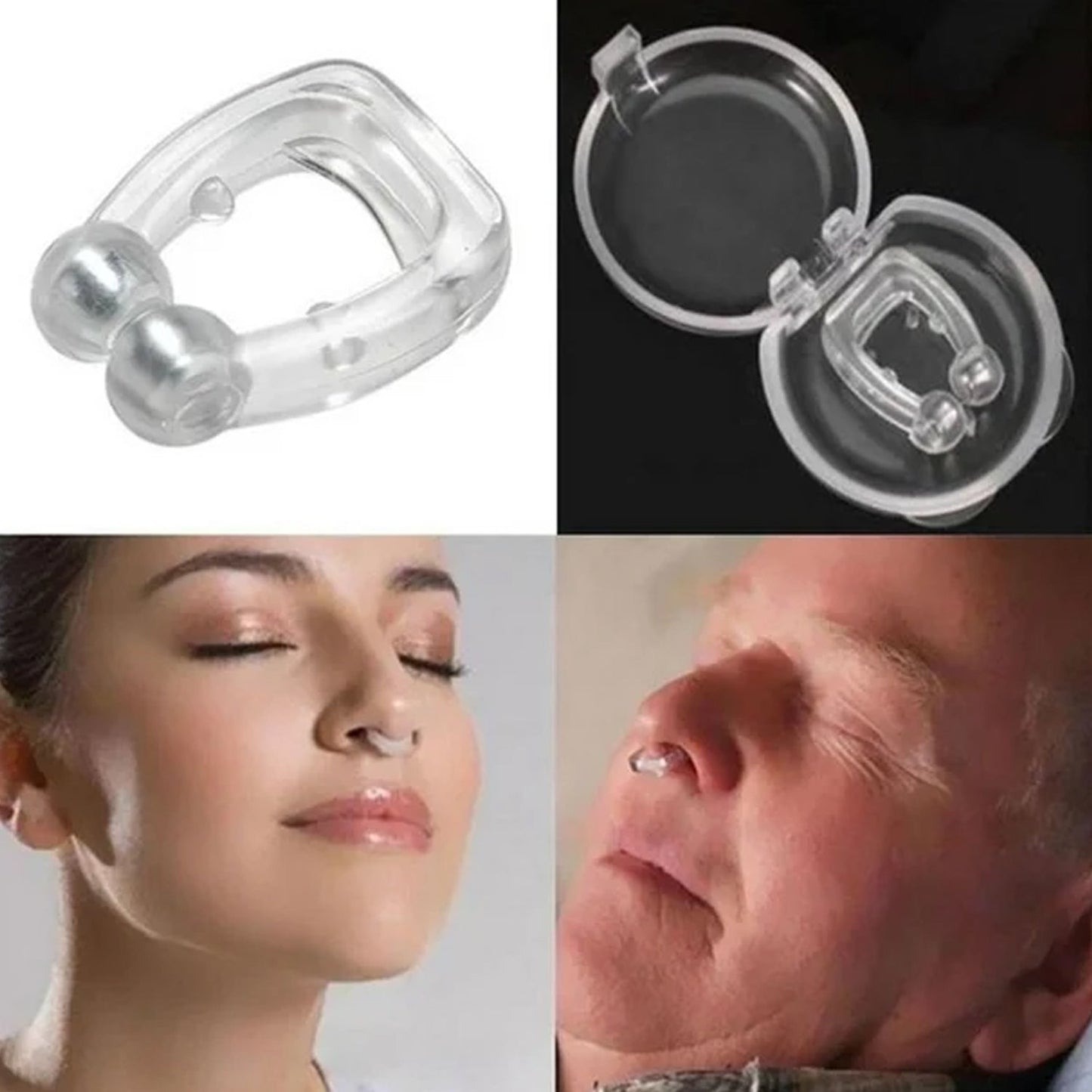 Silicone Magnetic Nose Clip Anti Snore Device for Heavy Snoring Sleeper (1 Pc)