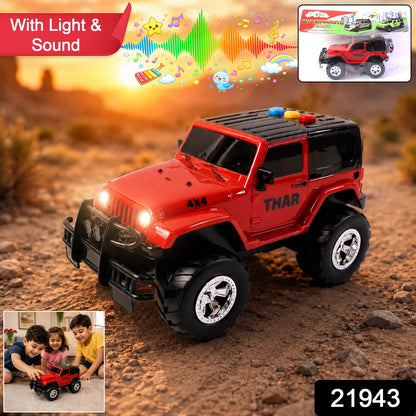 Kids Hunter Off-Road Friction Powered Toy Jeep Car (1 Pc)