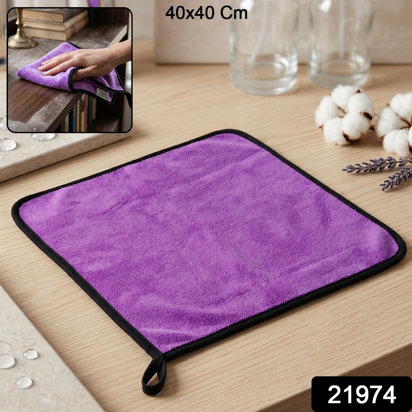 Microfiber Cleaning Towel with Loop