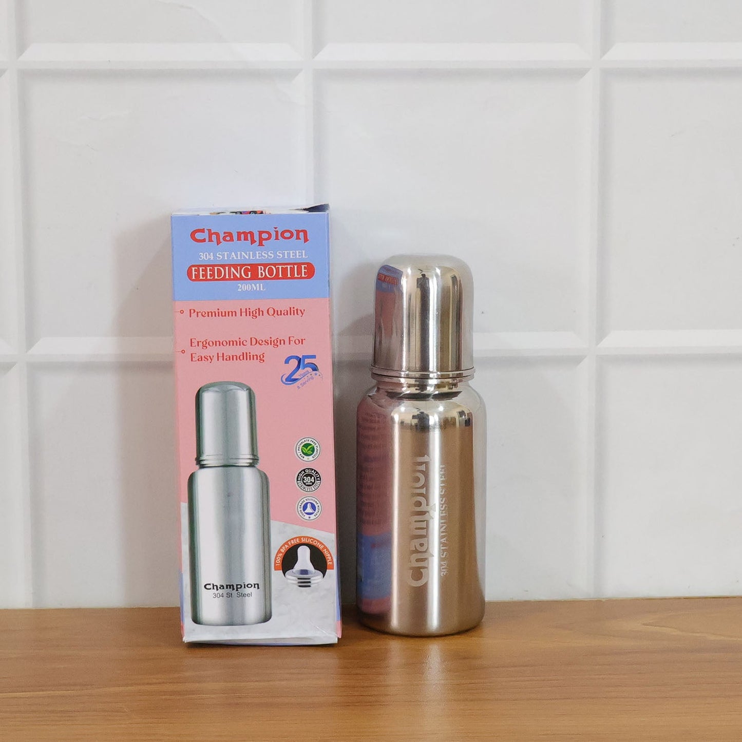 Hygienic steel baby feeding container