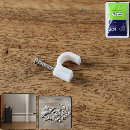 Cable management nail clips