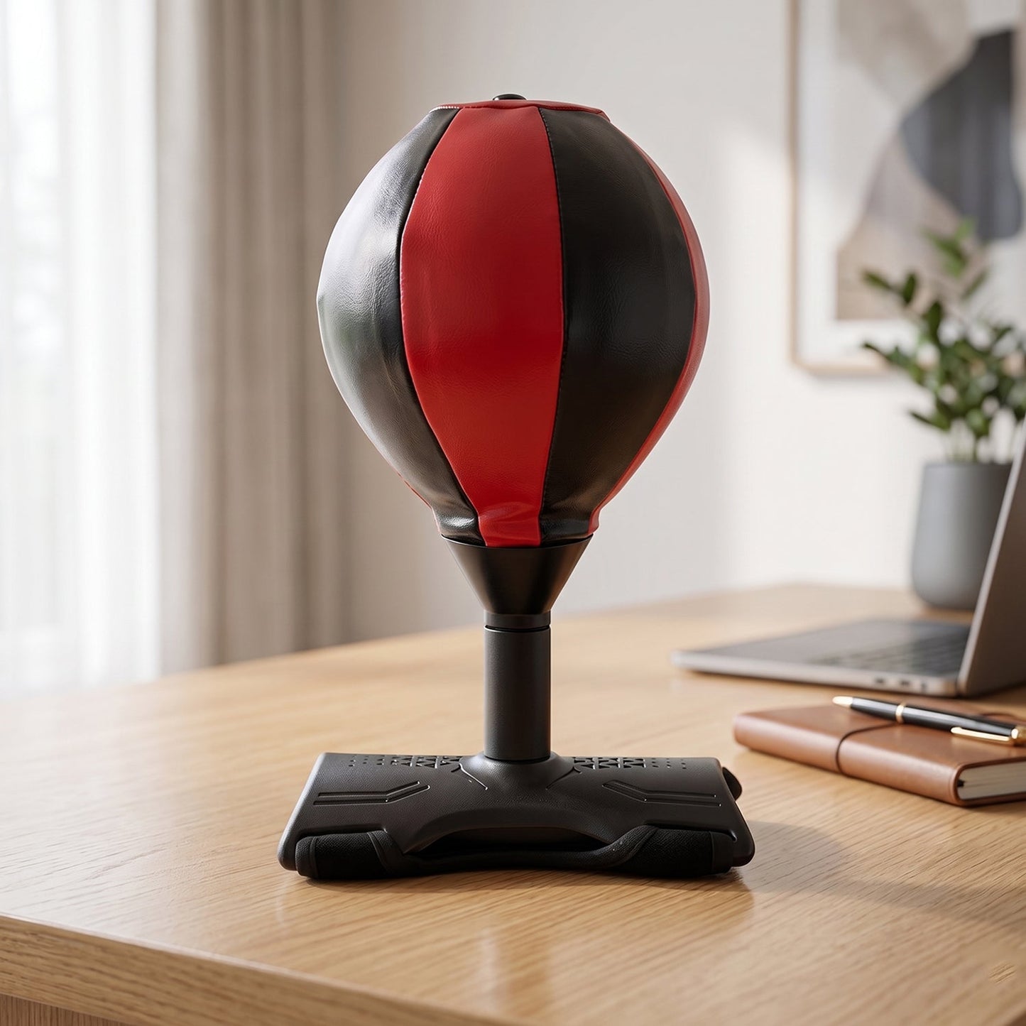 Portable B-Grade Inflatable Punching Bag with Air Pump (1 Pc)