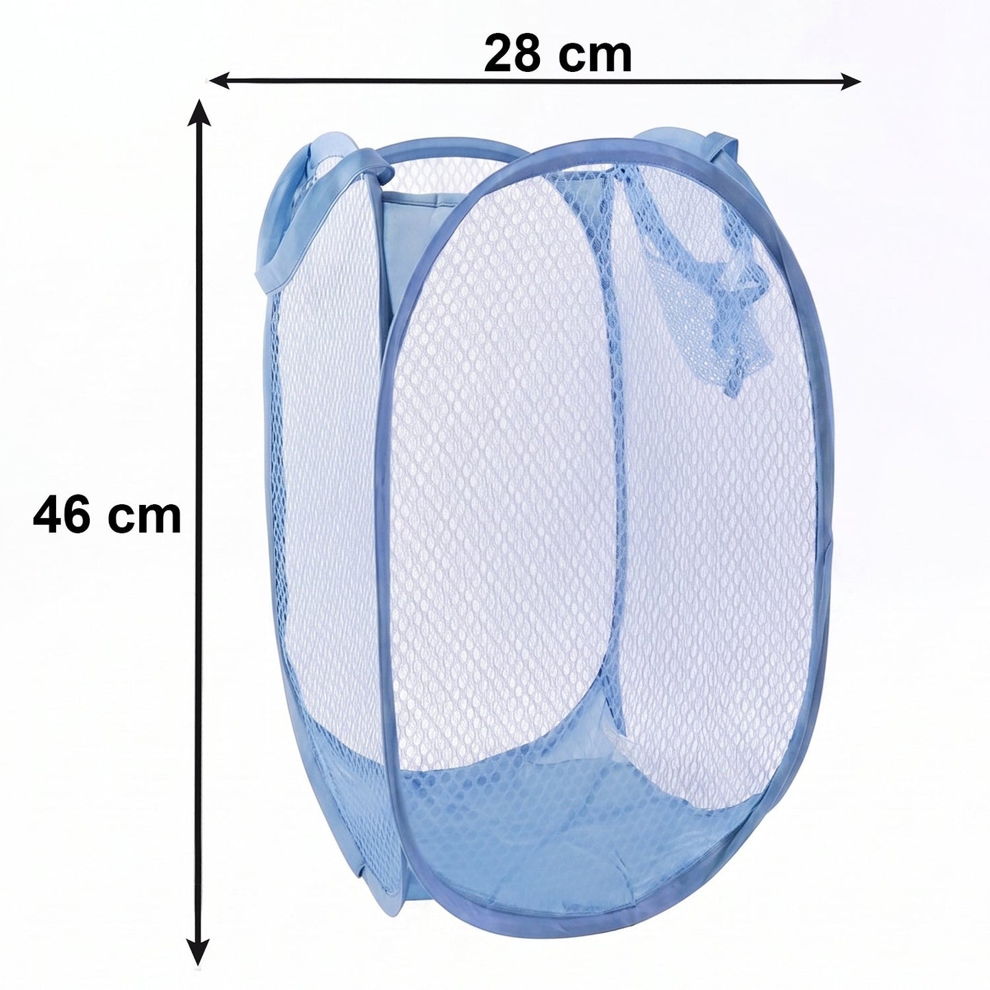 Foldable Mesh Laundry Bag Hamper (1 Pc, 30x30x46 Cm)