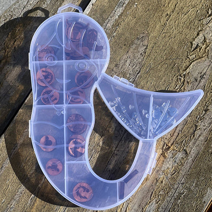 Mermaid-shaped jewellery organizer box side view India