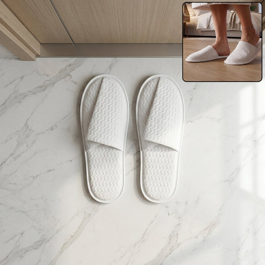 White Hotel Style Indoor Slippers