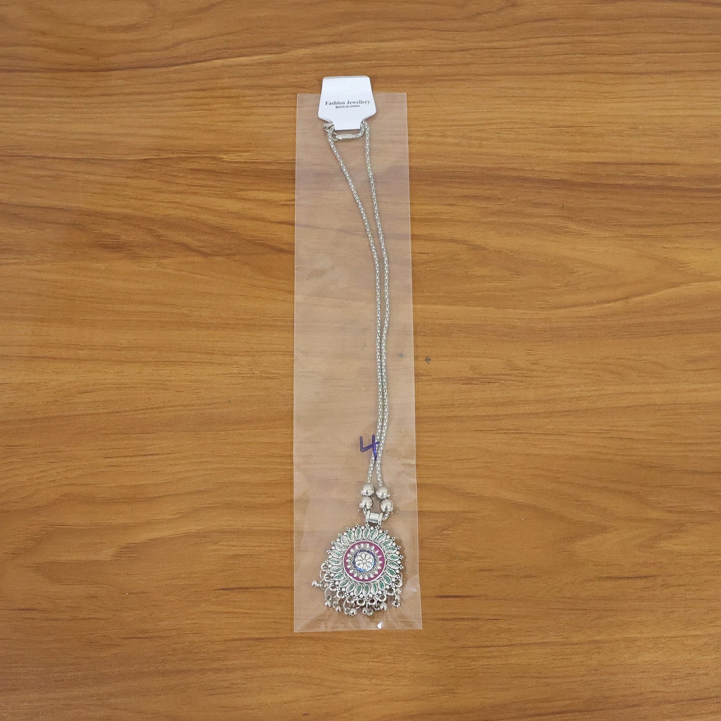Round mandala necklace        

